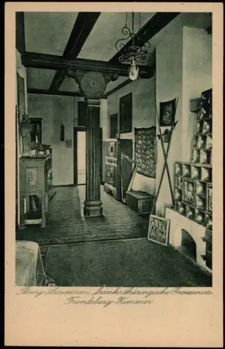Ansichtskarte Lauenstein-Ludwigsstadt Burg Grenzwarte Frundszimmer 1928