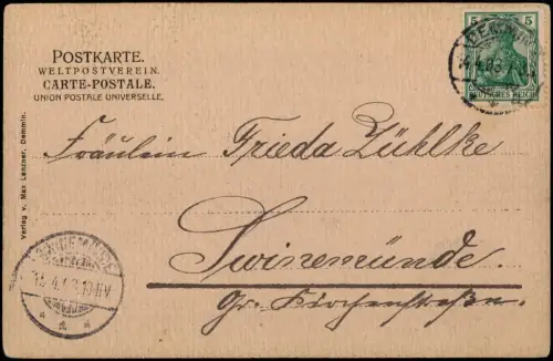 Ansichtskarte Demmin Kirche mit Rathaus Torbogen Heraldik 1903