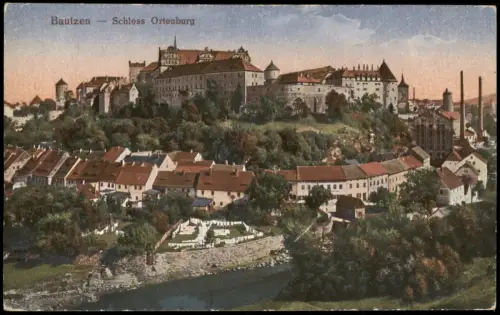 Ansichtskarte Bautzen Budyšin Schloss Ortenburg Gesamtansicht 1910