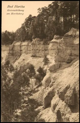 Ansichtskarte Kurort Hartha-Tharandt Gesteinsbildung Harthaberg 1912