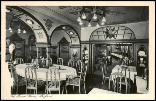 Ansichtskarte Meißen Hotel blauer Stern, ArtDECO Gestaltung 1929