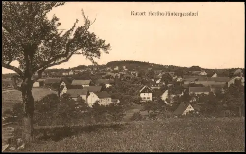 Ansichtskarte Hintergersdorf-Tharandt Blick auf den Ort 1912