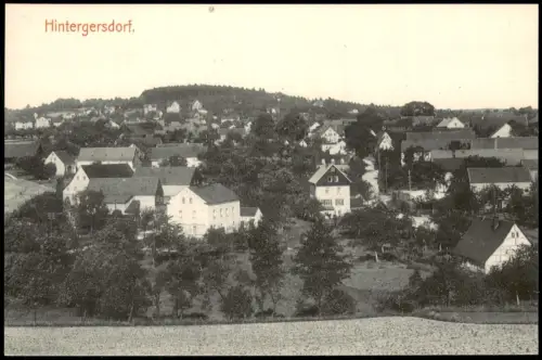 Ansichtskarte Hintergersdorf-Tharandt Stadtpartie Straßenblick 1912