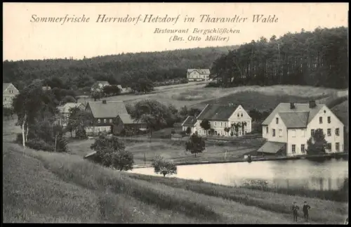 Ansichtskarte Herrndorf-Halsbrücke Hetzdorf Restaurant Bergschlößchen 1912