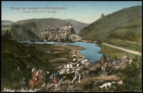 Elbogen (Eger) Loket  Karlsbad im XIV. Jahrhundert. Auszug Kaiser Karl IV 1912