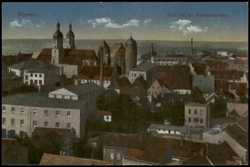 Ansichtskarte Wurzen Blick von der Wenceslaikirche. 1912