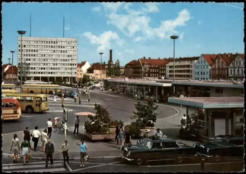 Ansichtskarte Bielefeld Kesselbrink mit Busbahnhof 1970