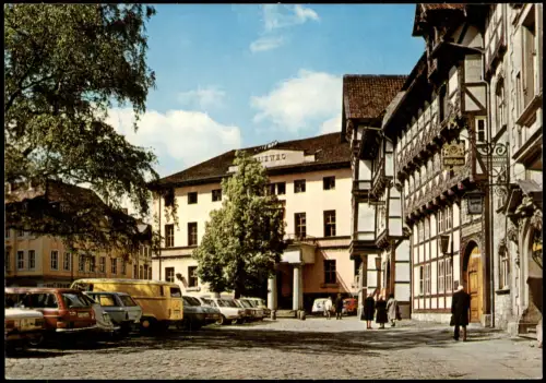 Ansichtskarte Braunschweig Burgplatz, VW Bulli 1967