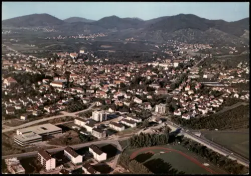 Ansichtskarte Bühl (Baden) Luftbild Gesamtansicht v. Flugzeug aus 1980
