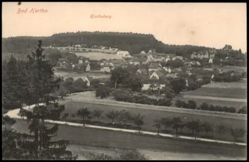 Ansichtskarte Hartha Panorama-Ansicht 1919