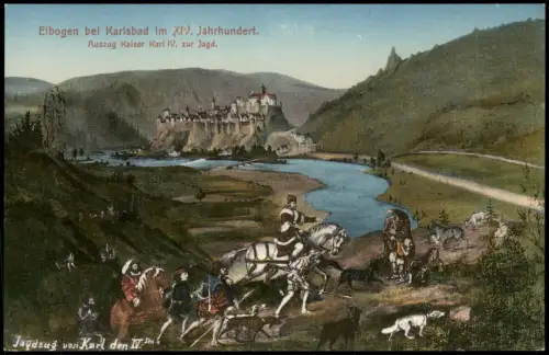 Elbogen (Eger) Loket  Karlsbad im XIV. Jahrhundert. Auszug Kaiser Karl IV 1912