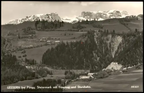 Stainach-Pürgg LESSERN bei Pürgg Steiermark mit Traweng und Sturzhahn 1955