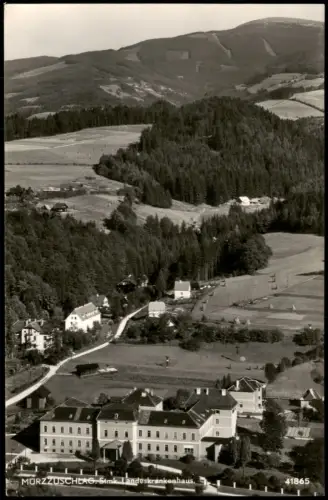 Ansichtskarte Mürzzuschlag Panorama Blick auf Landes-Krankenhaus 1958