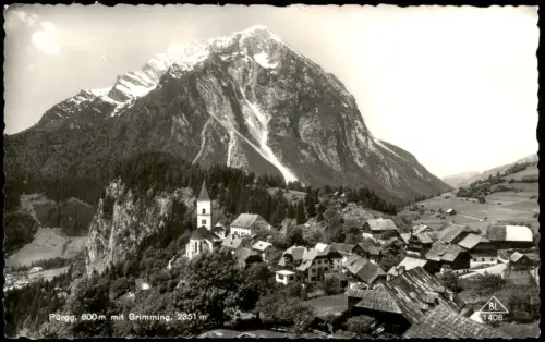 Ansichtskarte Stainach-Pürgg Panorama-Ansicht Pürgg mit Grimming 1955