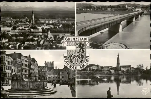Ansichtskarte Braunau am Inn Mehrbildkarte mit Straßen und Plätze 1964