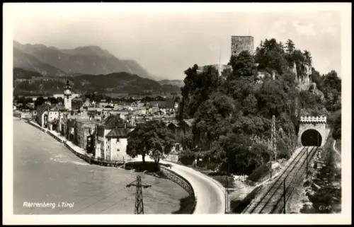 Rattenberg Tirol Umland-Ansicht, Blick auf Eisenbahn-Tunnel 1940