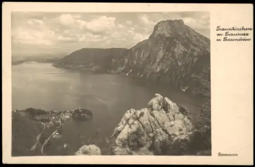 Traunsee Panorama-Ansichten Traunkirchen Traunsee Traunstein 1950