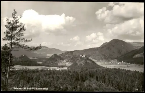 Völkermarkt Velikovec Umland-Ansicht Trixnertal bel Völkermarkt 1955