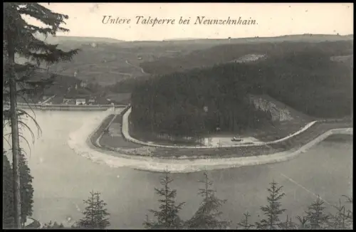 Ansichtskarte Lengefeld (Erzgebirge) Untere Talsperre 1910