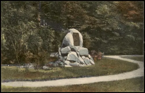 Ansichtskarte Weißenfels Königin Louisen-Stein i. d. Badeallee 1912