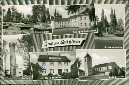 Ansichtskarte Bad Eilsen MB: Haus Bokeloh Georg-Wilhelm-Haus Rosengarten 1966