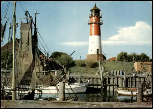 Büsum Partie am Fischerei-Hafen mit Leuchtturm (Lighthouse) 1966