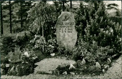 Hahnenklee-Bockswiese-Goslar Grabstätte des Komponisten Paul Lincke 1965