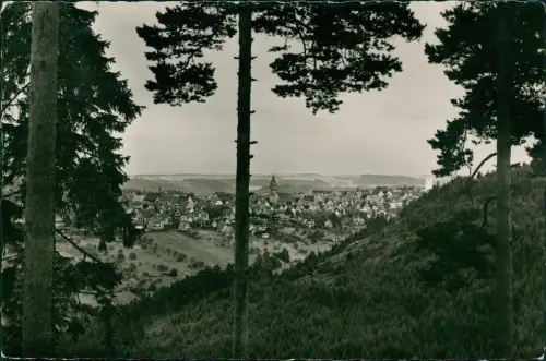 Ansichtskarte Freudenstadt Blick vom Hang auf die Stadt Fotokarte 1955