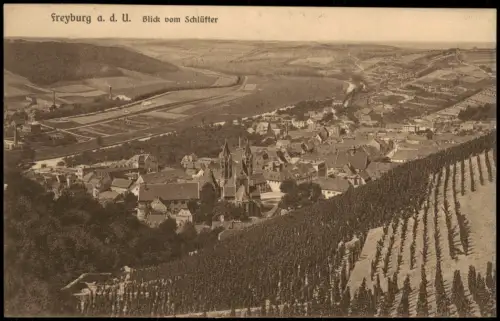 Ansichtskarte Freyburg (Unstrut) Blick vom Schlüfter 1912