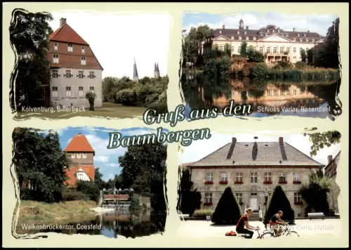 Coesfeld Mehrbild-AK Kolvenburg, Billerbeck Schloss Varlar, Rosendahl uvm. 1990