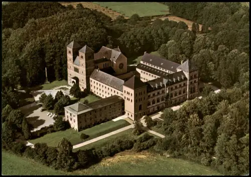 Coesfeld Benediktiner-Abtei Gerleve v. Flugzeug aus, Luftaufnahme 1980