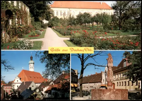 Ansichtskarte Dachau Mehrbildkarte mit 3 Ortsansichten 1980