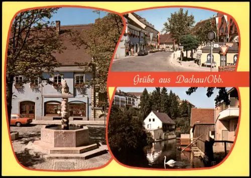 Ansichtskarte Dachau Mehrbildkarte mit Ortsansichten 1975