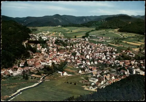 Ansichtskarte Dahn Panorama-Ansicht vom Flugzeug aus, Luftaufnahme 1968