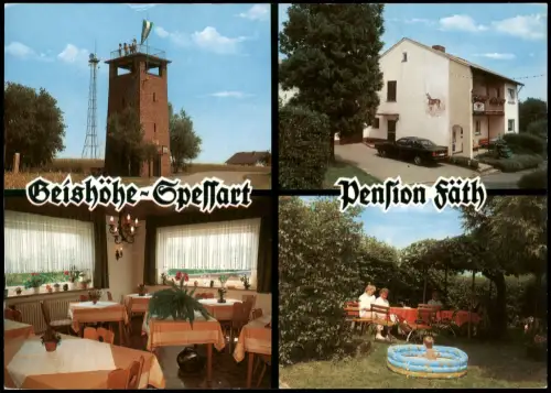Dammbach Mehrbild-AK Spessart, Pension Fäth Geishöhe Oberwintersbach uvm. 1992