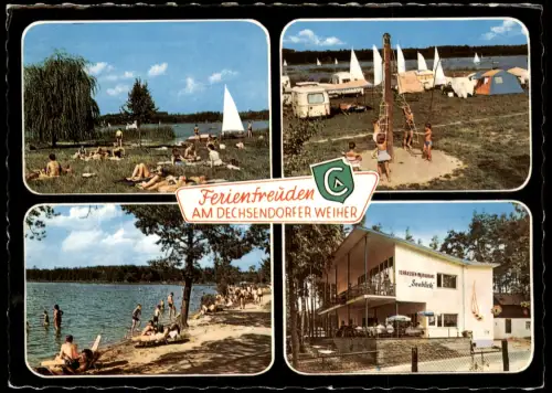 Ansichtskarte Dechsendorf AM DECHSENDORFER WEIHER (Mehrbildkarte) 1962