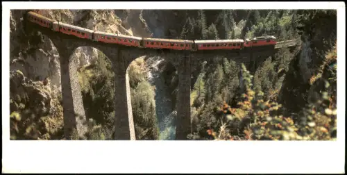 Eisenbahn Zug Rhätische Bahn Landwasserviadukt bei Filisur 2009