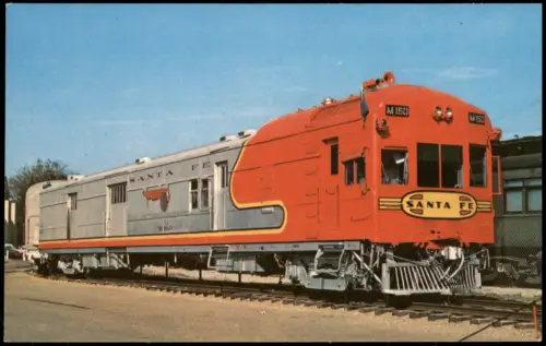 Ansichtskarte  Eisenbahn Zug Lokomotive Santa Fe gas-electric car M160 1972