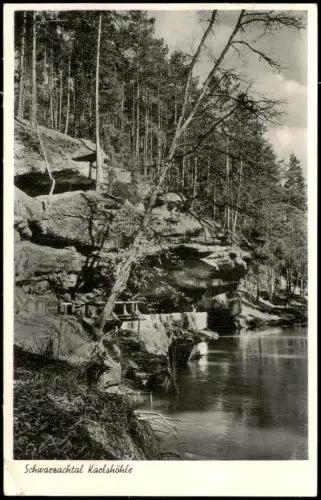 Feucht Umland-Ansicht Schwarzachtal Karlshöhle Brückkanal bei Feucht 1955