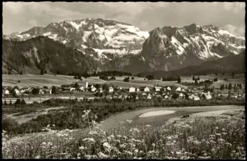 Ansichtskarte Prem Panorama-Ansicht bayr. Allgäu mit Berg-Ansichten 1966
