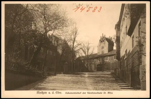 Ansichtskarte Meißen Oekonomiehof der Fürstenschule St. Afra 1912