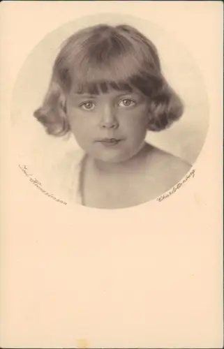 Ansichtskarte  Portrai eines Mädchens, Joël Heinzelmann, Charlottenburg 1920