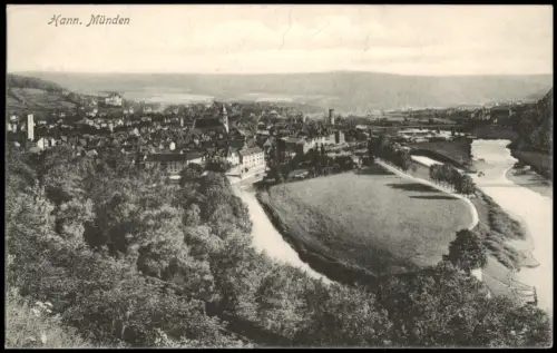 Ansichtskarte Hann. Münden Panorama-Ansicht 1911