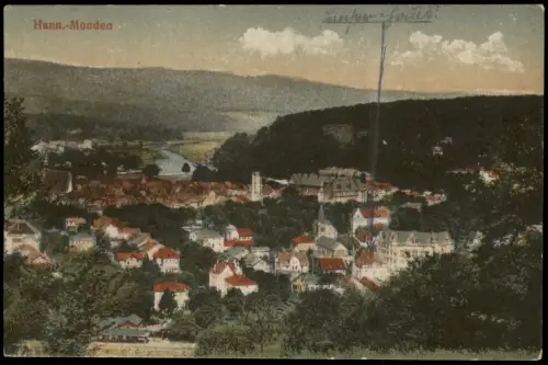 Ansichtskarte Hann. Münden Panorama-Ansicht 1910