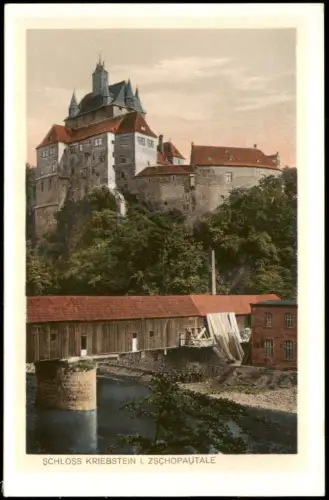 Ansichtskarte Kriebstein Schloss Kriebstein im Zschopautal 1920