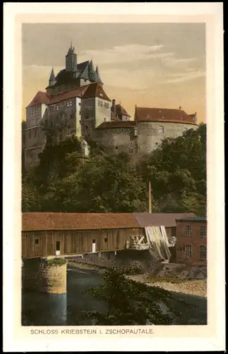 Ansichtskarte Kriebstein Schloss Kriebstein im Zschopautal 1920