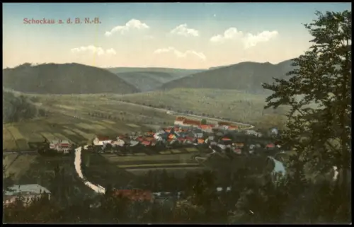 Postcard Alt Schokau Starý Šachov Gesamtansicht des Ortes im Tal 1910