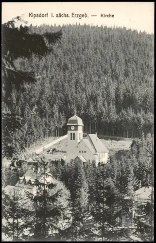 Ansichtskarte Kipsdorf-Altenberg (Erzgebirge) Blick auf die Kapelle 1913