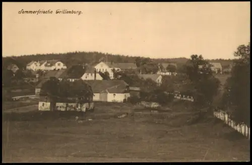 Ansichtskarte Grillenburg-Tharandt Straßenpartie 1912