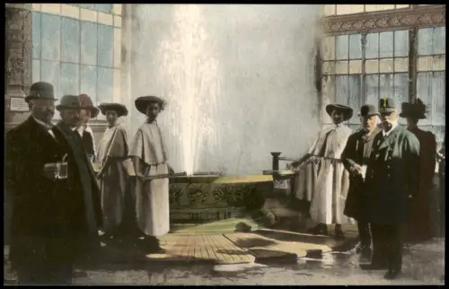 Postcard Karlsbad Karlovy Vary Sprudel während der Trinkzeit 1912